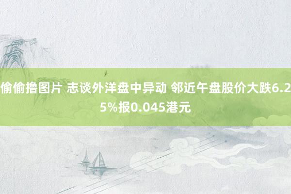 偷偷撸图片 志谈外洋盘中异动 邻近午盘股价大跌6.25%报0.045港元