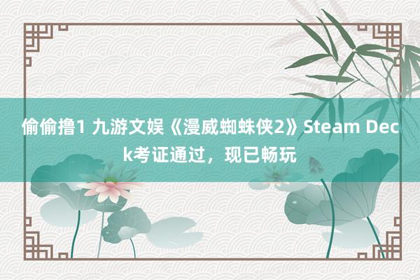 偷偷撸1 九游文娱《漫威蜘蛛侠2》Steam Deck考证通过，现已畅玩