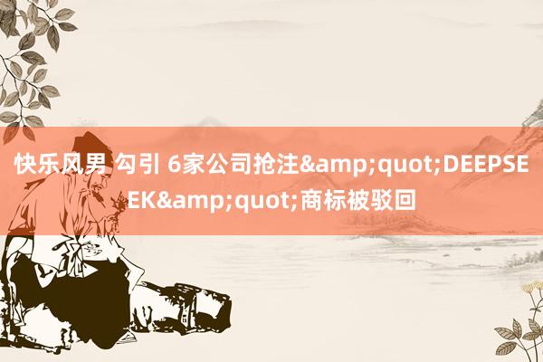 快乐风男 勾引 6家公司抢注&quot;DEEPSEEK&quot;商标被驳回