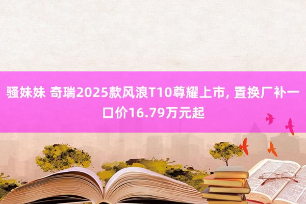 骚妹妹 奇瑞2025款风浪T10尊耀上市， 置换厂补一口价16.79万元起